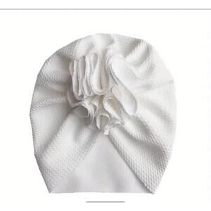 5 Baby Turban Hats with Ruffle Flower (5)